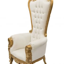 White & Gold Thrown Chair